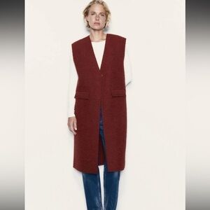 Zara Sleeveless Rust Midi Dress